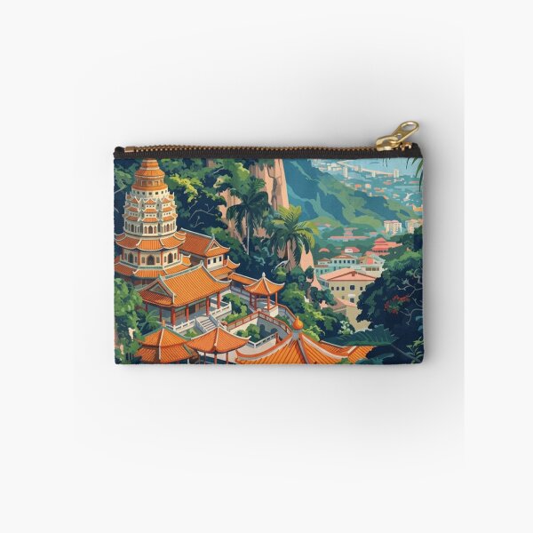Item preview, Penang Malaysia Original Custom Vintage Poster Wall Art Design Pillow Gift designed and sold by Cool Robot Bro..