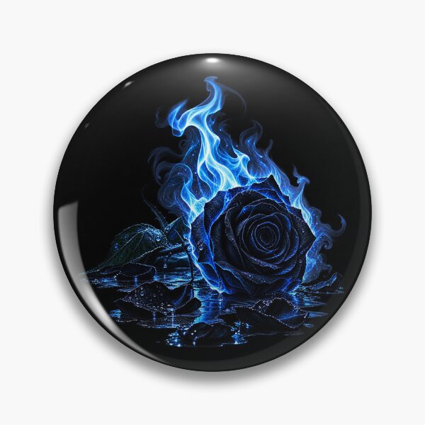 Item preview, Midnight Blue Rose – Enchanted Flames designed and sold by TroviTutto.