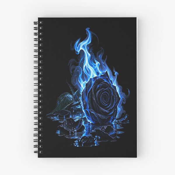 Item preview, Midnight Blue Rose – Enchanted Flames designed and sold by TroviTutto.