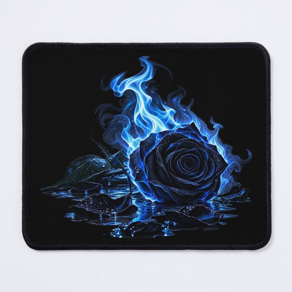 Item preview, Midnight Blue Rose – Enchanted Flames designed and sold by TroviTutto.