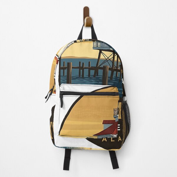 Item preview, Middle Bay Lighthouse Mobile Alabama Art Deco Sticker designed and sold by DetourDgn.
