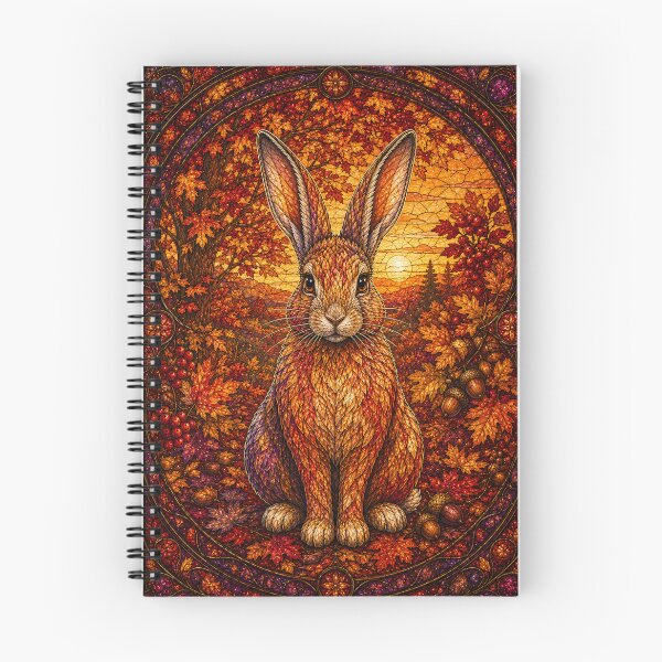 Item preview, The Autumn Rabbit – A flamboyant messenger in stained glass designed and sold by Pixel Otaku Gallery.