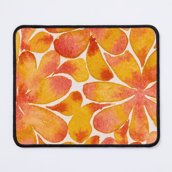 Item preview, Orange Floral Mandala: Watercolour Flower Circle designed and sold by ArithraStudio.