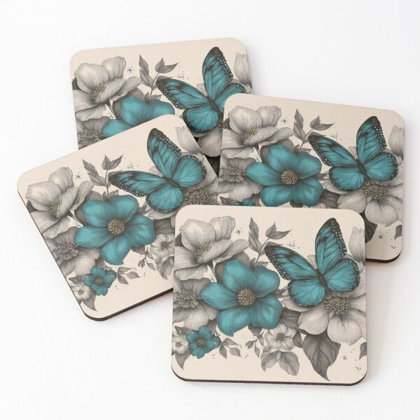 Item preview, Bright butterflies flowers designed and sold by anytka.