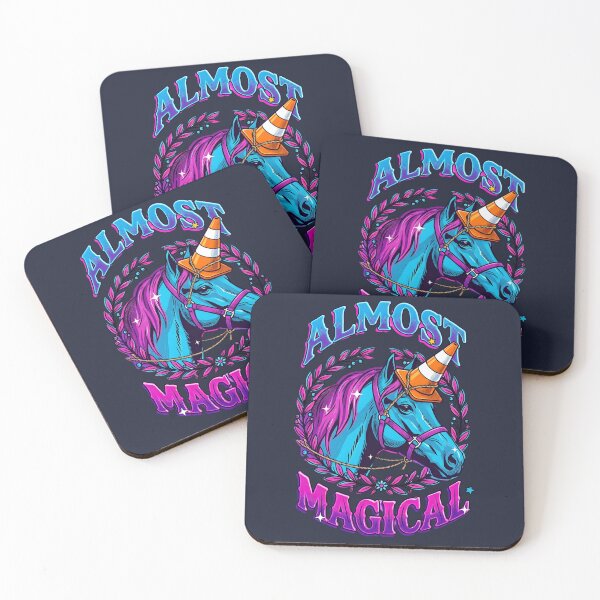 Item preview, Almost Magical Funny Unicorn Neon Horse designed and sold by MagicTheDog.