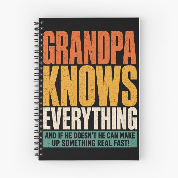 Item preview, Grandpa Knows Everything Funny Retro Quote Graphic designed and sold by ROUX-ART.