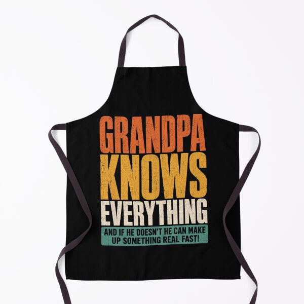 Item preview, Grandpa Knows Everything Funny Retro Quote Graphic designed and sold by ROUX-ART.