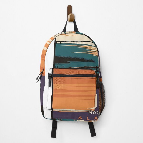 Item preview, Mobile Bay Causeway Alabama Vintage Poster Sticker designed and sold by DetourDgn.