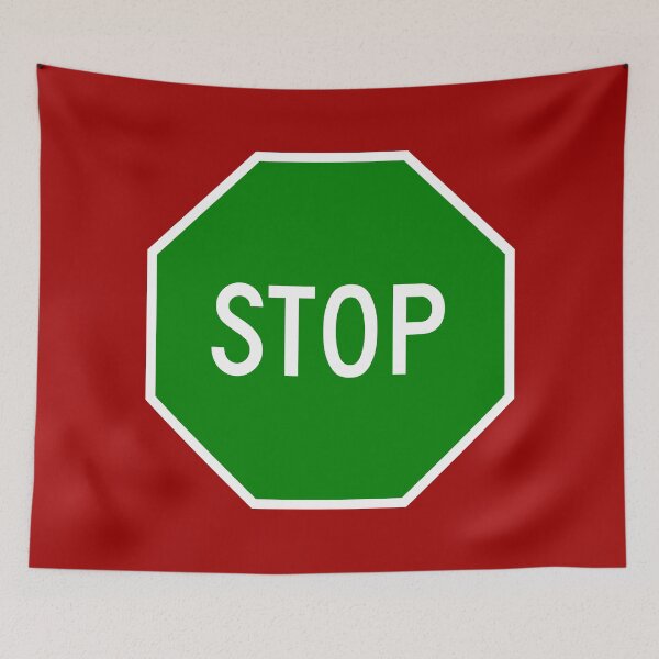 Item preview, Green Stop Sign designed and sold by Karate Octopus.