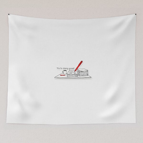 Item preview, Encouraging Teacher Desk with Red Pen designed and sold by NiftyWrx.