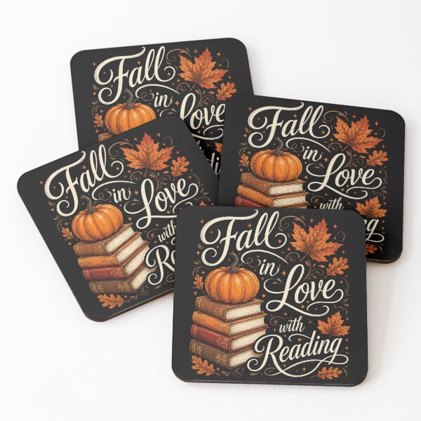 Item preview, Fall in Love with Reading Autumn Pumpkin Book Art designed and sold by ROUX-ART.