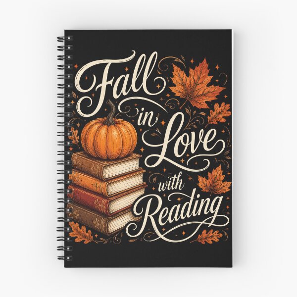 Item preview, Fall in Love with Reading Autumn Pumpkin Book Art designed and sold by ROUX-ART.