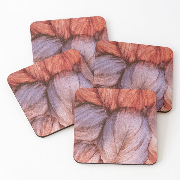 Item preview, Plum Velvet Curves – Abstract Macro Leaf designed and sold by Atlas-of-Worlds.