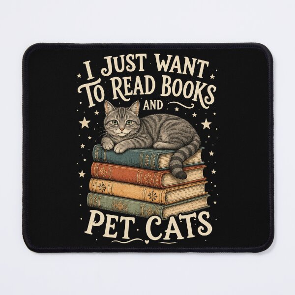 Item preview, Cat Reading Books Lover Design for Cozy Book Fans designed and sold by ROUX-ART.