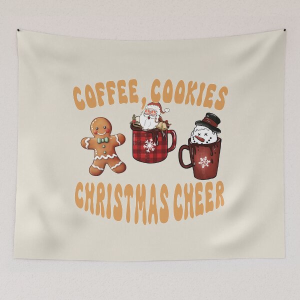 Item preview, Coffee Cookies & Christmas Cheer - Cozy Holiday Coffee Lover Sweater designed and sold by DAM Creative ⭐⭐⭐⭐⭐.
