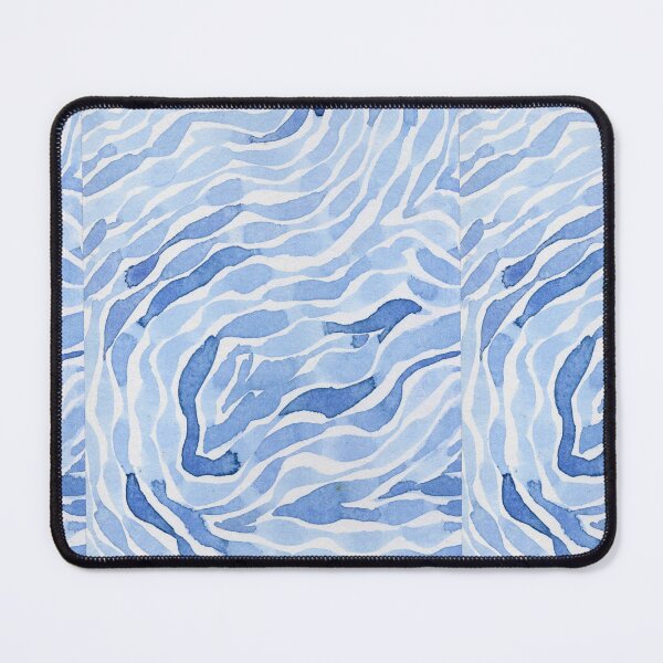Item preview, Blue Watercolour Waves: Organic Flowing Line Pattern designed and sold by ArithraStudio.