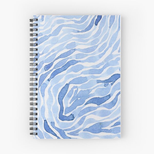 Item preview, Blue Watercolour Waves: Organic Flowing Line Pattern designed and sold by ArithraStudio.