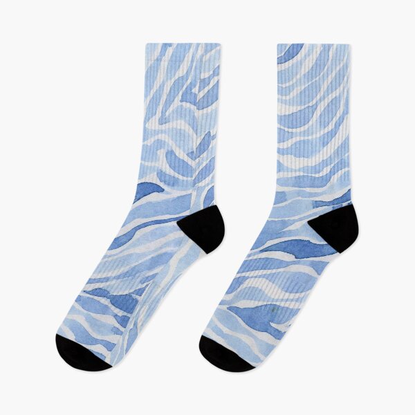 Item preview, Blue Watercolour Waves: Organic Flowing Line Pattern designed and sold by ArithraStudio.