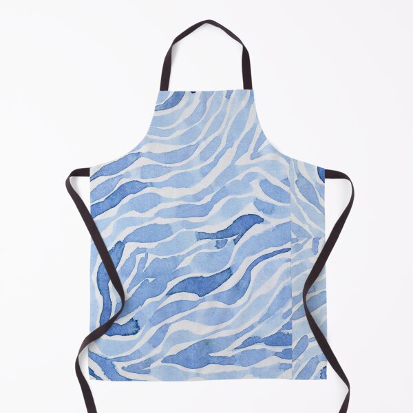 Item preview, Blue Watercolour Waves: Organic Flowing Line Pattern designed and sold by ArithraStudio.