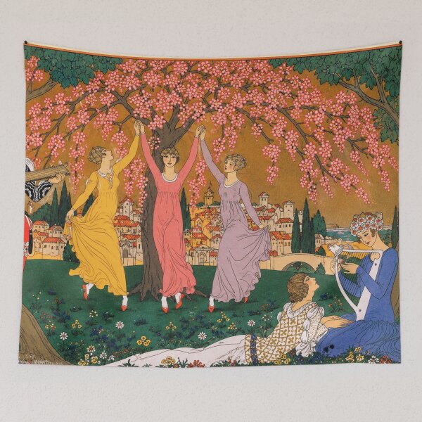 Artikelvorschau, Vintage-Musik-Wandbild, Druck „Musik im Wald“, Jugendstil-Illustration von George Barbier entworfen und verkauft von RickE.
