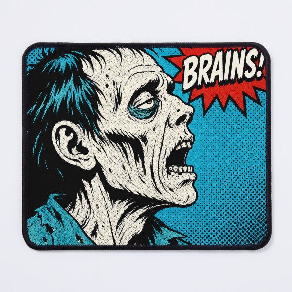 Item preview, Retro Pop Art BRAINS! Zombie – Vintage Horror Comic Book Art designed and sold by WolfmanProphecy.