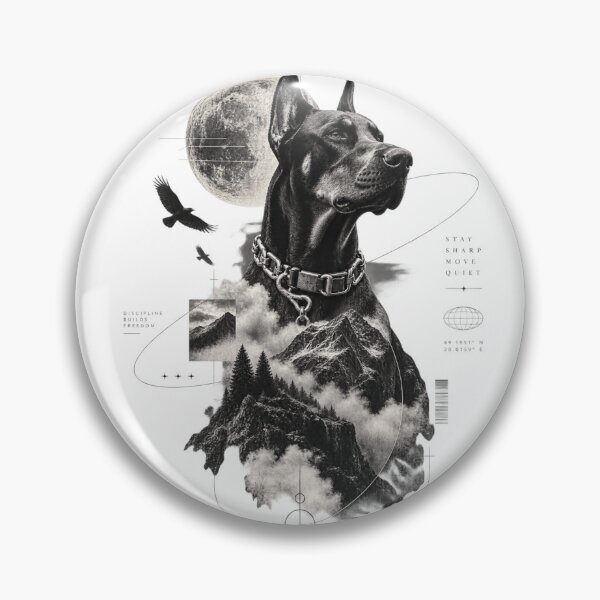 Item preview, Guardian of the Peaks — Doberman Mountain Moon designed and sold by mari0n980.