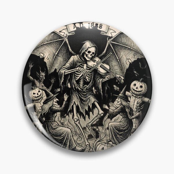 Item preview, Halloween Frolic AD 1888 Skeleton Fiddler designed and sold by DarkOriginArts.