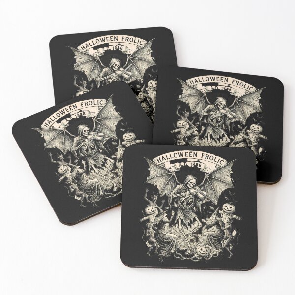Item preview, Halloween Frolic AD 1888 Skeleton Fiddler designed and sold by DarkOriginArts.