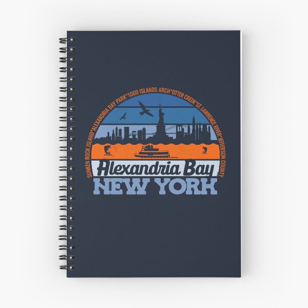 Item preview, Alexadria Bay New York Sunset Retro Vintage Local Pride Logo designed and sold by CRHPOD20.