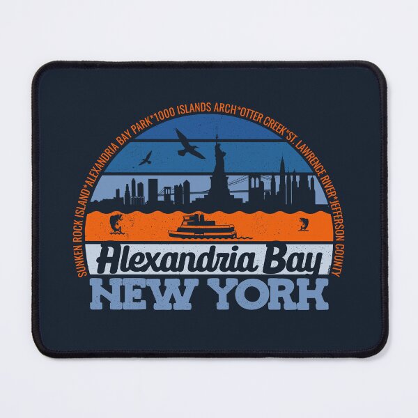 Item preview, Alexadria Bay New York Sunset Retro Vintage Local Pride Logo designed and sold by CRHPOD20.