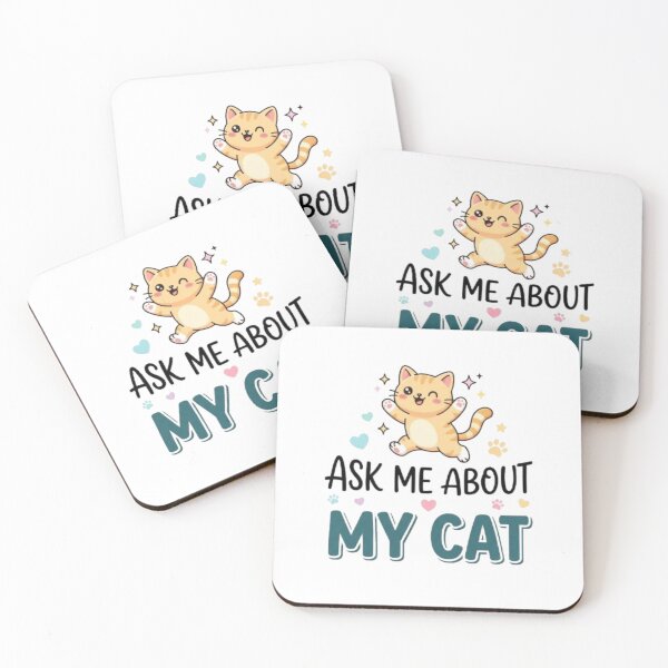 Item preview, Ask Me About My Cat - Cute Cat Lover Quote designed and sold by PrintforDesign.