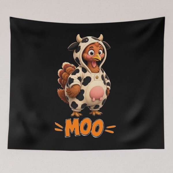 Item preview, Turkey Moo Funny Thanksgiving designed and sold by TheEndDesign.