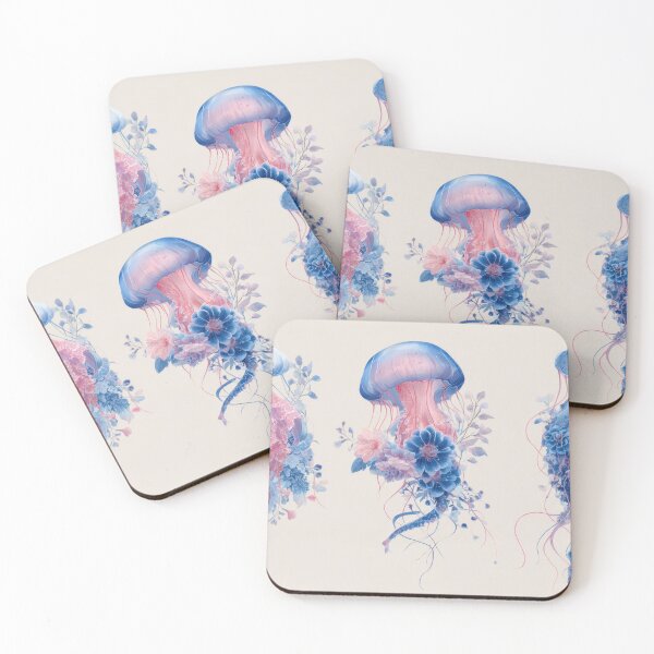 Item preview, Floral jellyfish in the sea designed and sold by anytka.