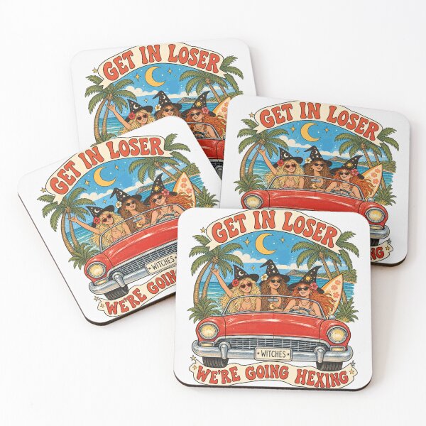 Item preview, Beach Witches Summerween Art Get In Loser Aussie Witchy Road Trip designed and sold by Yellowriversss.