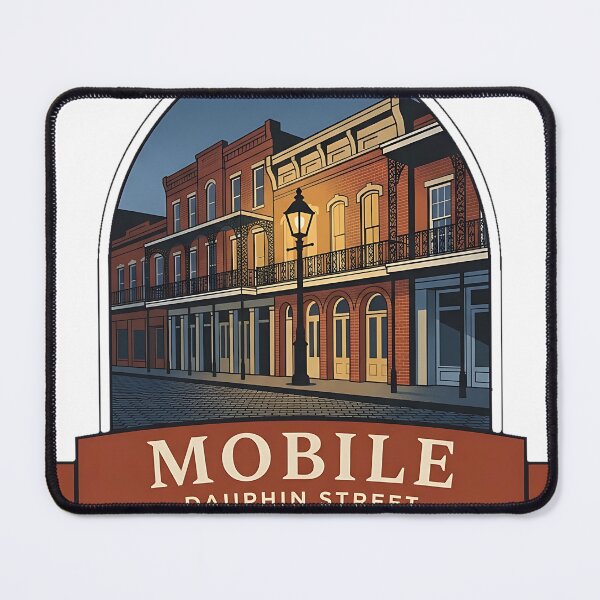 Item preview, Dauphin Street Historic Mobile Alabama Crest Sticker designed and sold by DetourDgn.