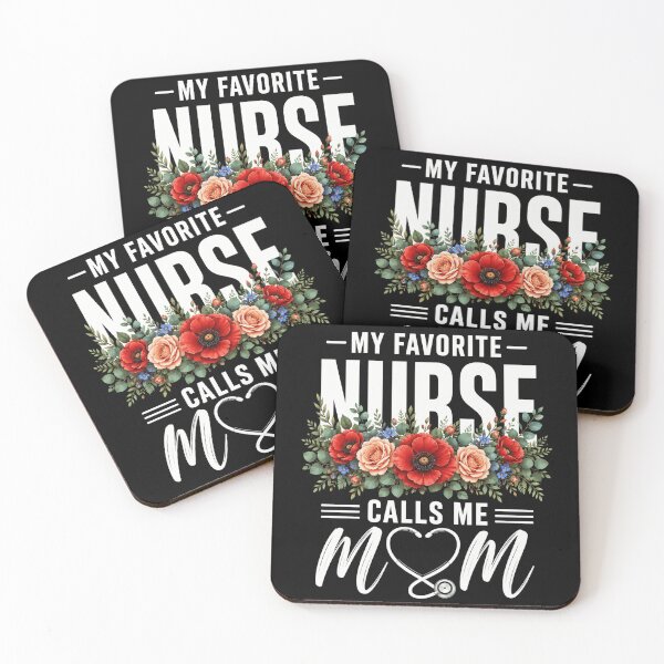 Item preview, nurse floral mom quote with heart stethoscope graphic designed and sold by ROUX-ART.