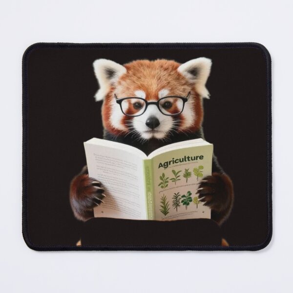 Item preview, Cute Red Panda Reading Agriculture Book – Scholarly Animal Art designed and sold by BLUESKY11a.