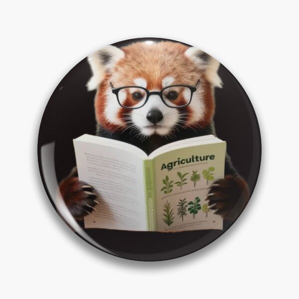 Item preview, Cute Red Panda Reading Agriculture Book – Scholarly Animal Art designed and sold by BLUESKY11a.