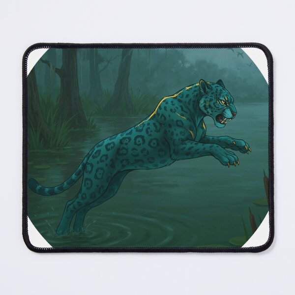 Item preview, Jacksonville Swamp Jaguar Wild Predator Pouncing Illustration designed and sold by Pandora´s Box.