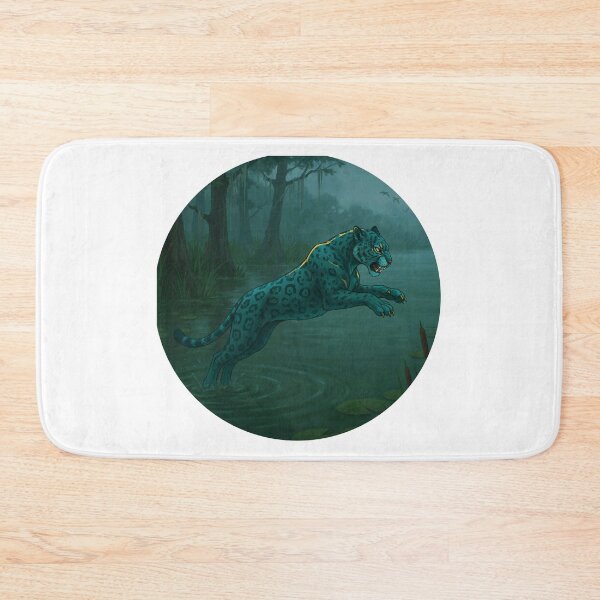 Item preview, Jacksonville Swamp Jaguar Wild Predator Pouncing Illustration designed and sold by Pandora´s Box.