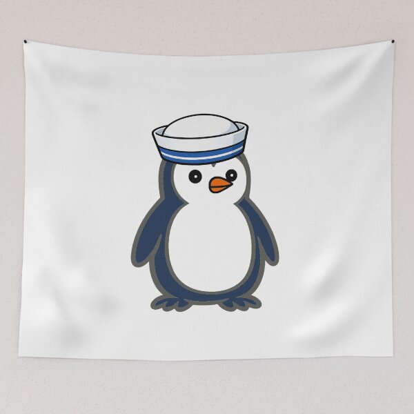 Item preview, Pippo Penguin Sailor - Cute cartoon penguin with sailor hat designed and sold by Pippo-Penguin.