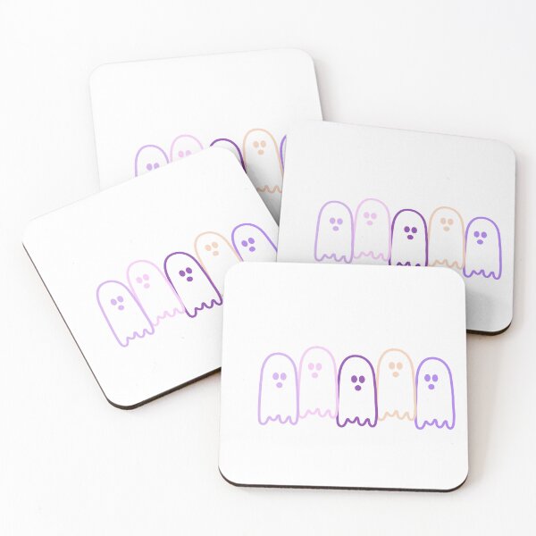 Artikelvorschau, Pastelllila, minimalistische Kawaii-Geister für die Gruselsaison entworfen und verkauft von Aesthetic Crew.
