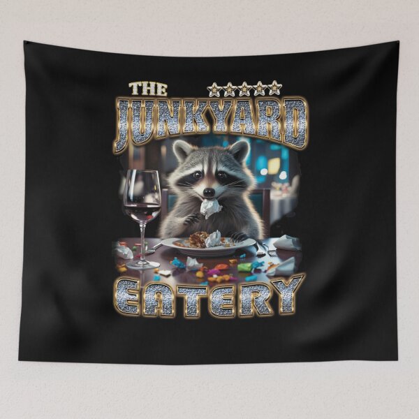 Item preview, The Junkyard Eatery Funny Raccoon Vintage designed and sold by aynorsadier.
