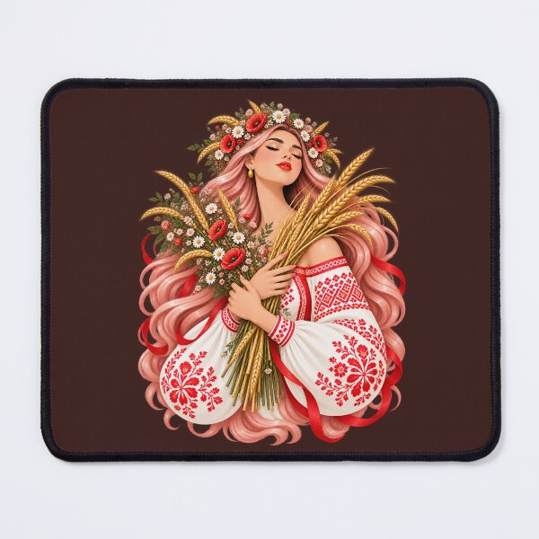 Item preview, Lada Slavic Goddess of Spring Love and Fertility with Wheat  PNG designed and sold by MythicMood.