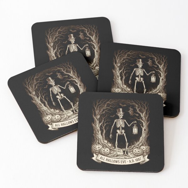 Item preview, All Hallows Eve AD 1887 Skeleton Gentleman designed and sold by DarkOriginArts.