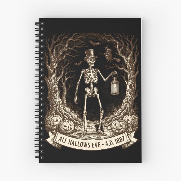 Item preview, All Hallows Eve AD 1887 Skeleton Gentleman designed and sold by DarkOriginArts.