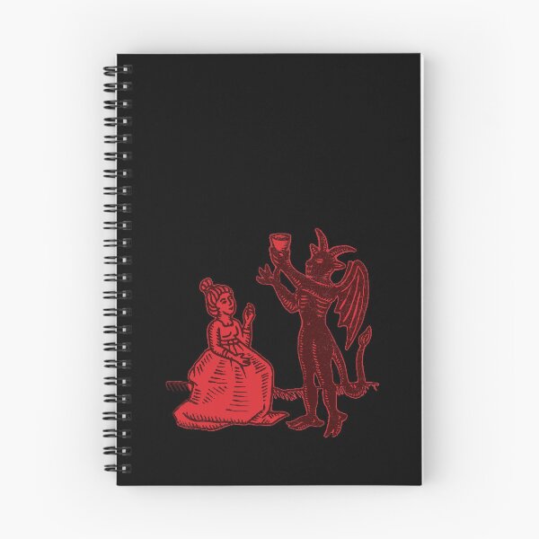 Item preview, The Demon and the Maiden (red version) - Medieval Gothic Illustration designed and sold by Dungeon-Shop.