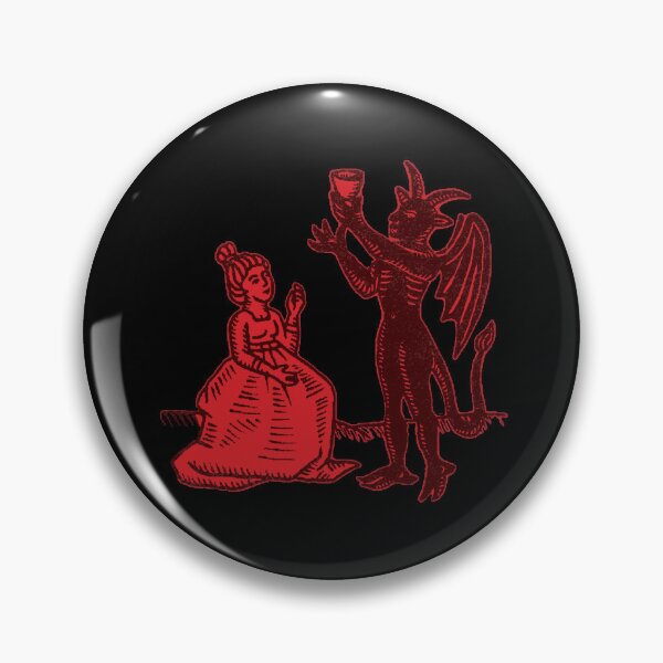 Item preview, The Demon and the Maiden (red version) - Medieval Gothic Illustration designed and sold by Dungeon-Shop.