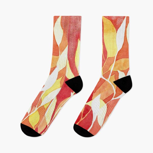 Item preview, Orange and Red Autumn Leaves: Abstract Botanical Watercolour designed and sold by ArithraStudio.