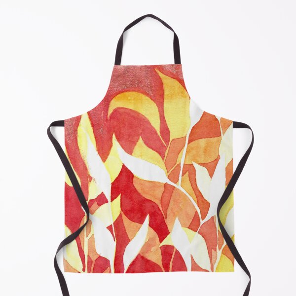 Item preview, Orange and Red Autumn Leaves: Abstract Botanical Watercolour designed and sold by ArithraStudio.
